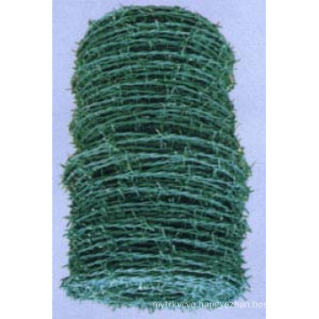 Green PVC Coated Barbed Wire Cross PVC Coating